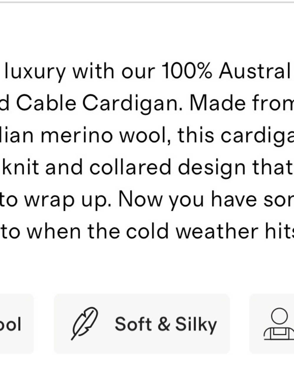 Quince Australian Merino Wool Collared Cable Cardigan chocolate brown S Small - Picture 12 of 12